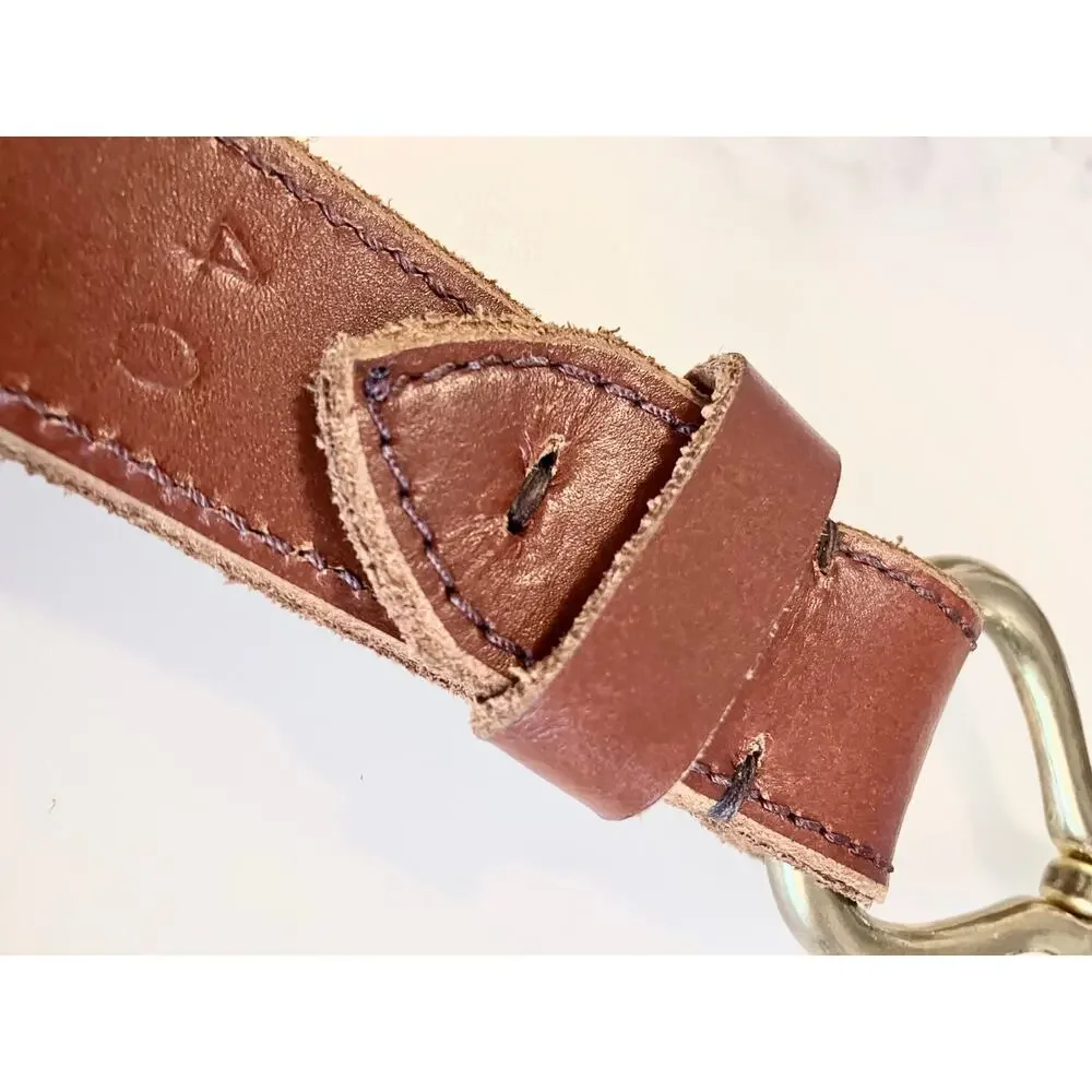 Leather Belt Hoof Pick Brass Hook Buckle Sz 40 Unique Western Equestrian Accent